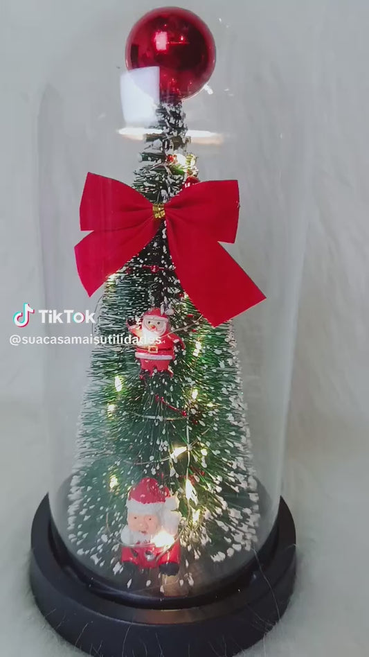 🎄 Árbol de Navidad en Cúpula de Cristal – Ilumina Tu Navidad con Encanto